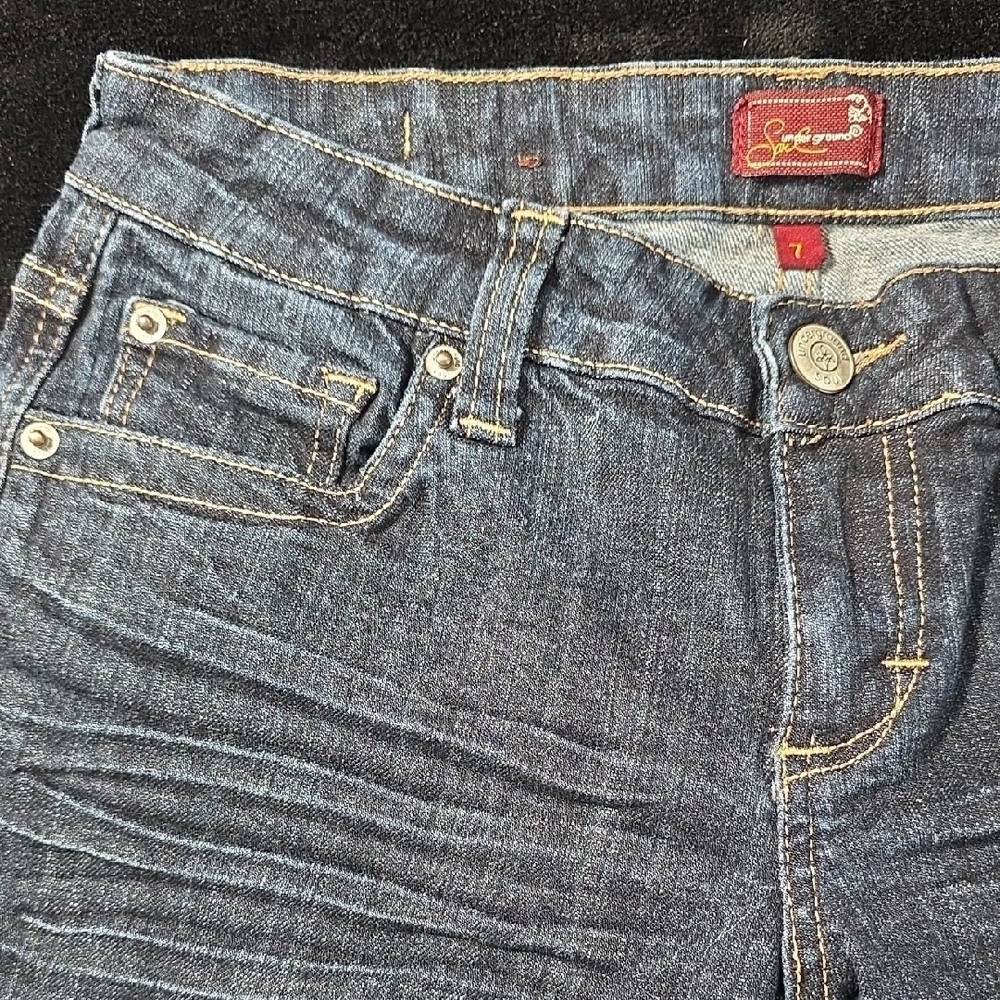 7 For All Mankind Dark Blue Boot Cut Jeans